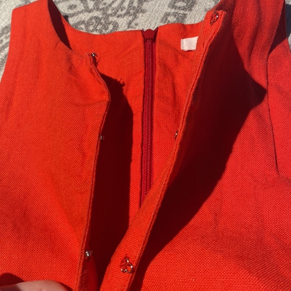 Emerson Fry Cut Out Mod Dress in Warm Red - Picture 8 of 16